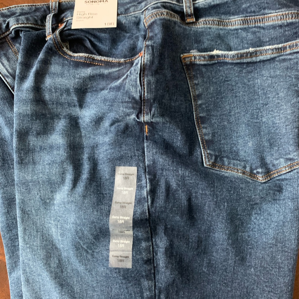 NWT New Ladies High Waist, straight leg, curvy 18 regular